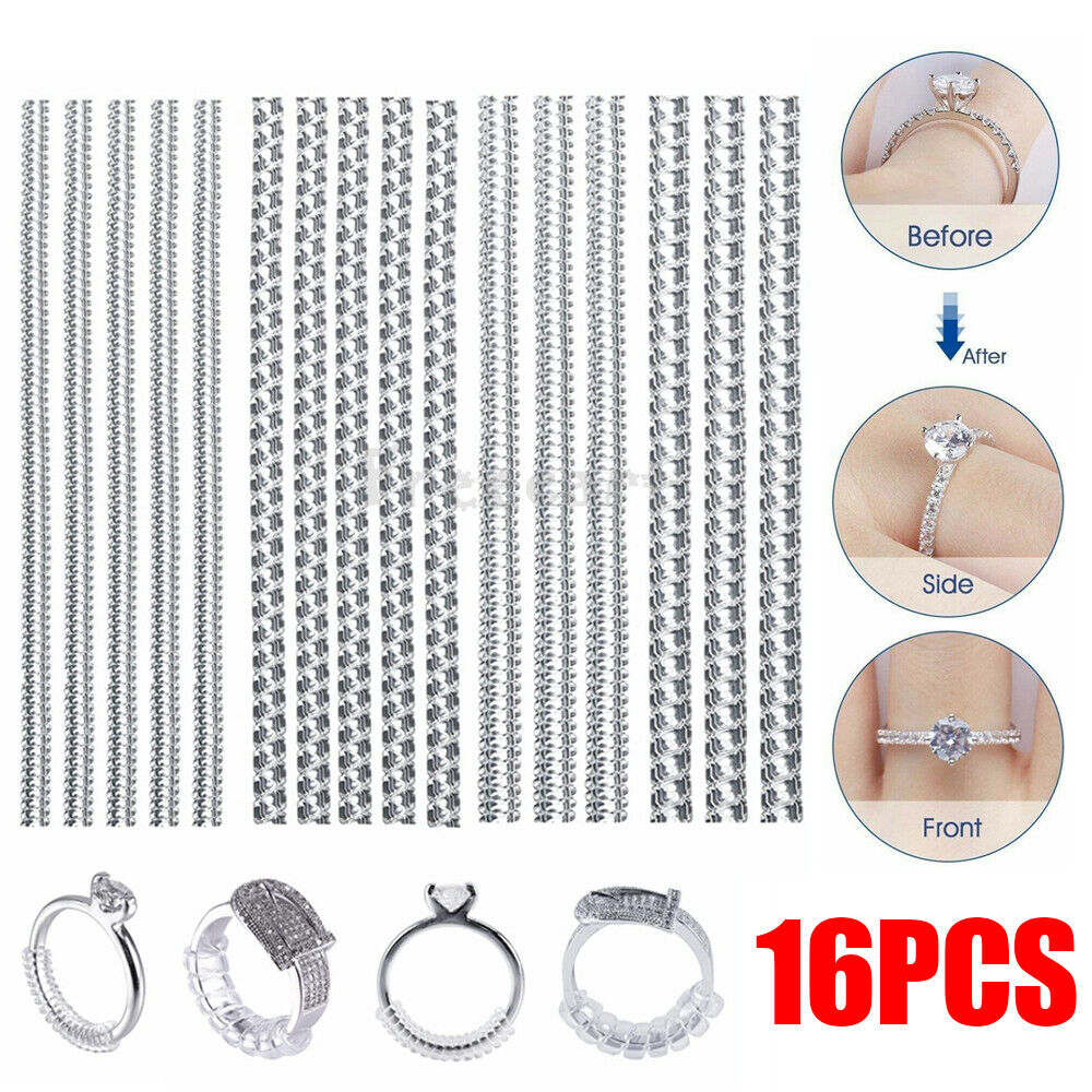 16Pcs Ring Size Adjuster Invisible Clear Ring Sizer Jewelry Fit Reducer Guard Unbranded Does not apply