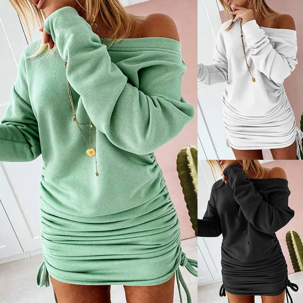 Sexy Womens Off Shoulder Mini Dress Ladies Cocktail Party Bodycon Jumper Dresses Unbranded Does Not Apply