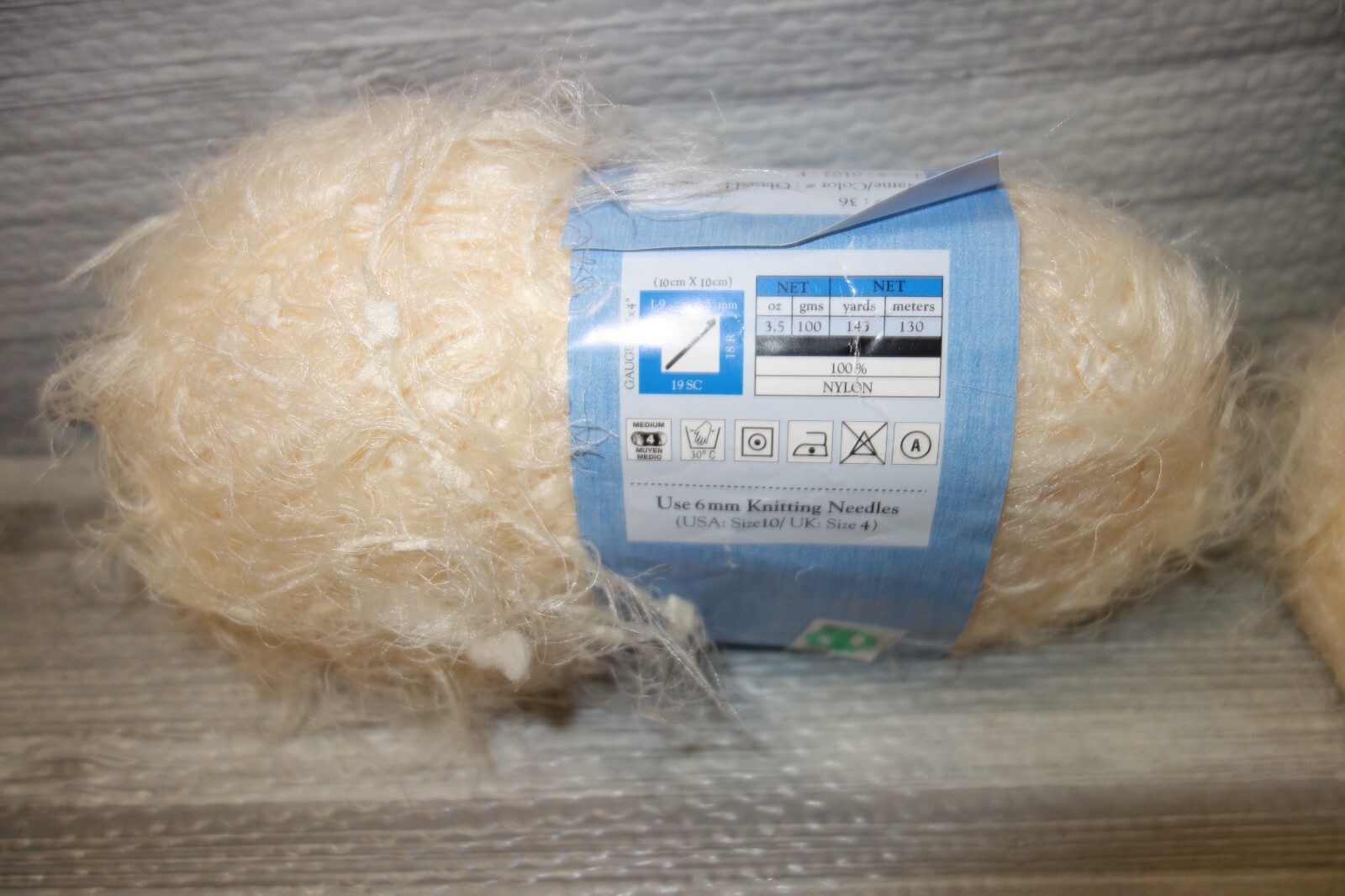 Two Skeins of Yarn Bee Infatuation Yarn Glazed Dawn Nylon Vintage Yarn Bee - фотография #3