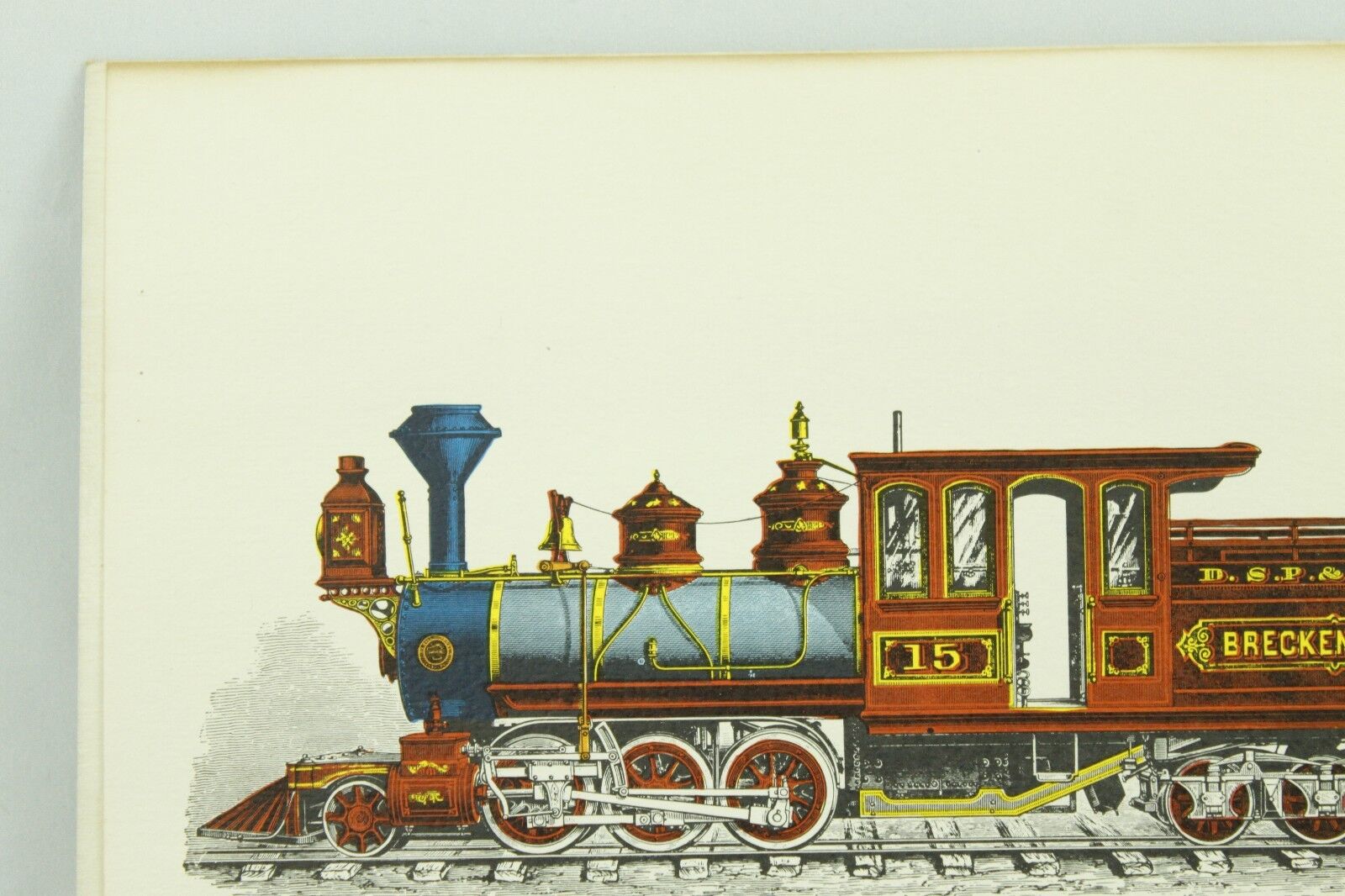 Vintage Train Print Illustrations Forney Double-Truck Locomotive Railroad Lot Без бренда - фотография #9