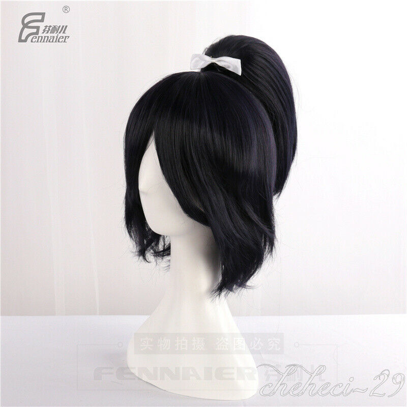Touken Ranbu Online Yamatonokami blue black Short Hair cos Wig wigs washable Unbranded 1 - фотография #3