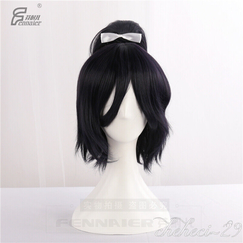 Touken Ranbu Online Yamatonokami blue black Short Hair cos Wig wigs washable Unbranded 1 - фотография #2