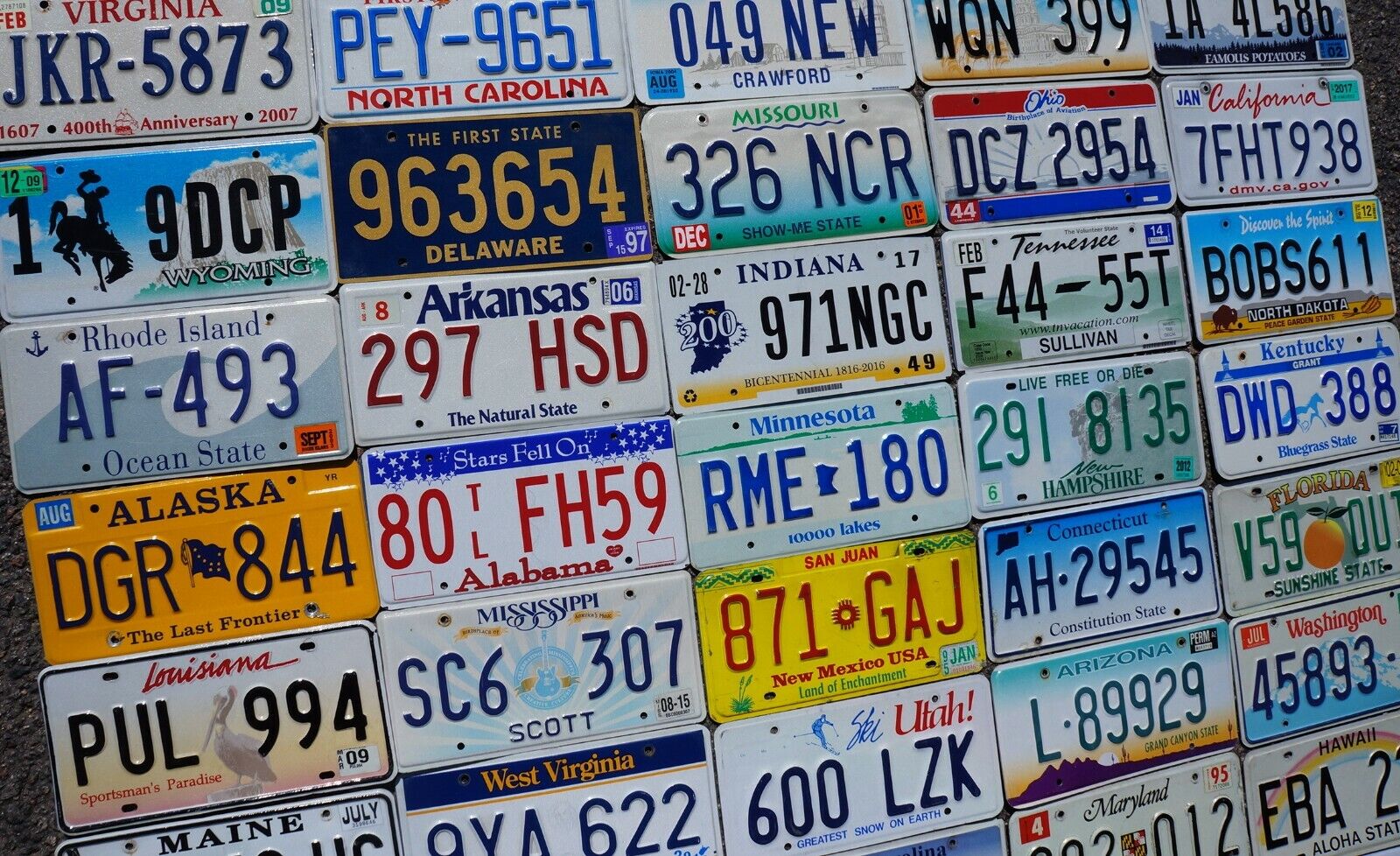 COMPLETE SET    ALL 50 STATES USA LICENSE PLATES LOT of Good License Plate Tags Без бренда - фотография #8