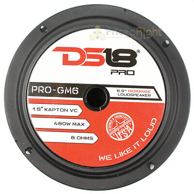 DS18 PRO-GM6 6.5" Midrange Loudspeakers 8 Ohm Car Audio Speaker Mid Range 4 Pack DS18 PROGM64PACK - фотография #5