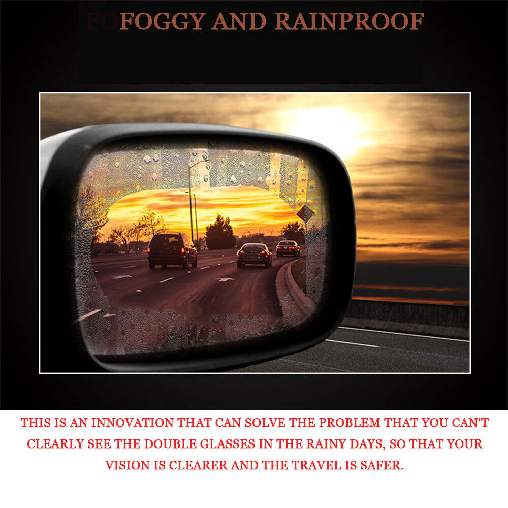 2x Waterproof For Car Rearview Mirror Rainproof Anti-Fog Rain-Proof Film Sticker Unbranded - фотография #9