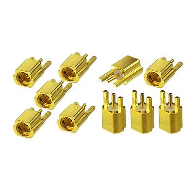 10-Pack MMCX Female Jack Edge PCB Mount Solder Connector for FPV Drone Antenna Eightwood M01-SJEDM-11BS00x10