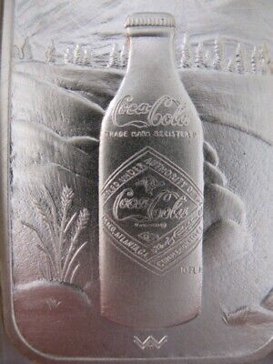 1 OZ..SILVER.999 RARE MOUNT RAINIER PACFIC COCA COLA 75TH ANNIVERSARY BAR+GOLD Coca-Cola - фотография #3