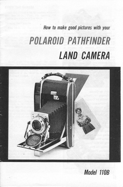 Polaroid Land Camera Model 110B Pathfinder Instruction Manual Reprint Polaroid