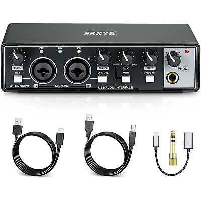 2X2 USB Audio Interface with 48V Phantom Power for Recording, Streaming and Podc EBXYA 076c112f-2cf1-4c93-9e48-4376fb74ef6c - фотография #6
