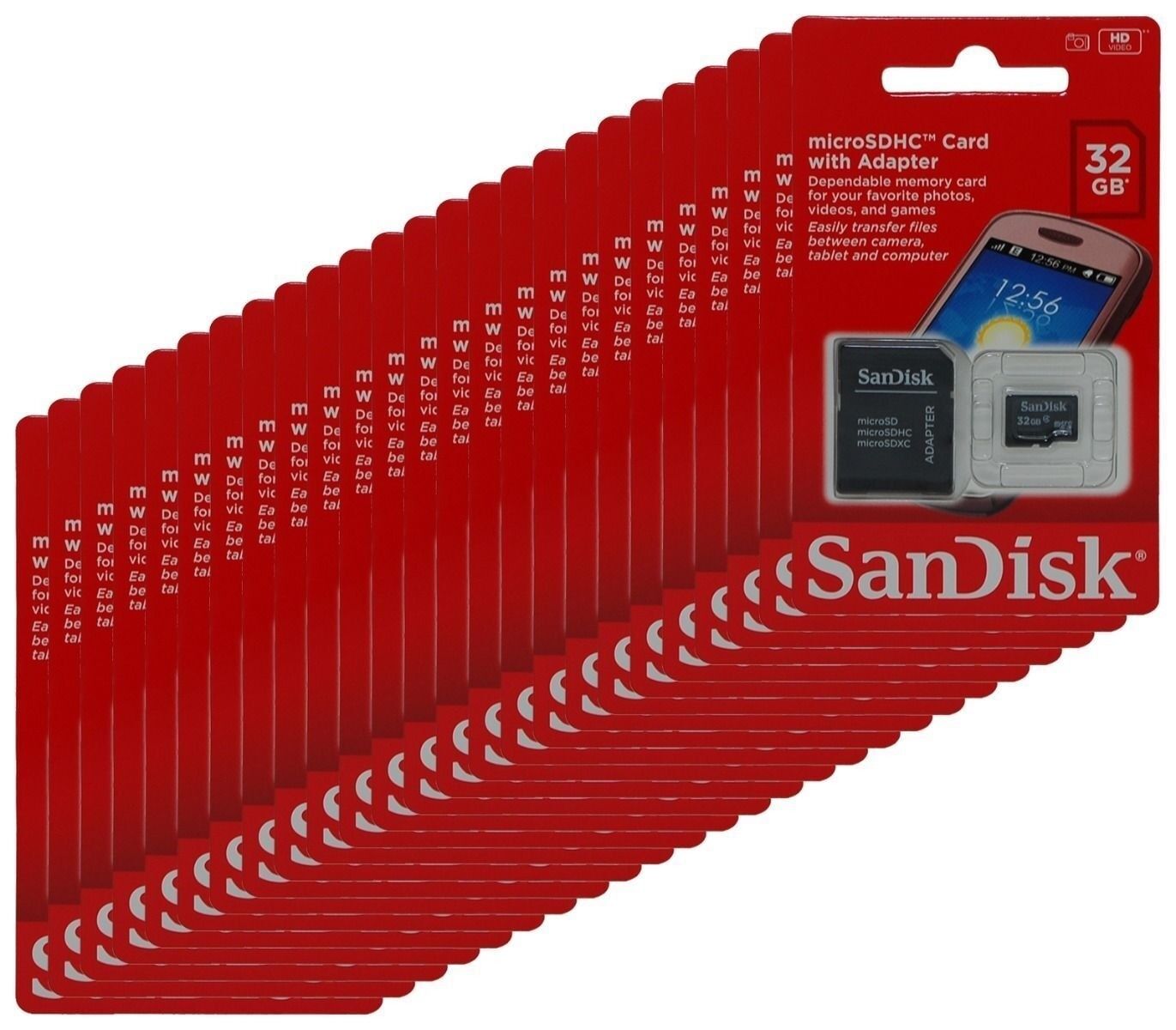 SanDisk 32GB MicroSD Card  SDHC SD 32 GB TF Memory Card Wholesale Lot 50 Pack SanDisk SDSDQM-032G - фотография #2