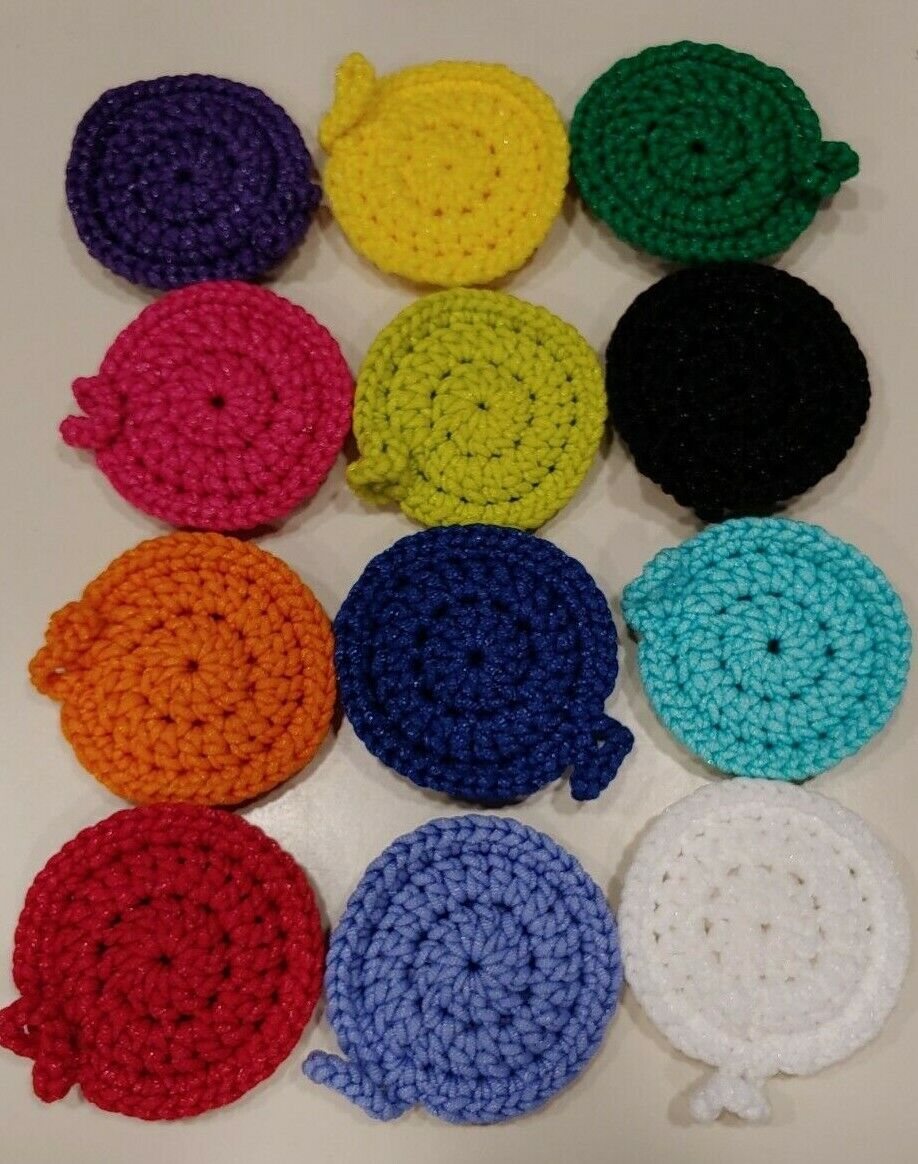 3 Nylon Scrubbies for Dishes Pots and Pans 3.75" Double Thickness Handmade NEW  Handmade - фотография #6