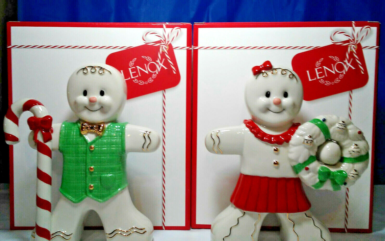 Lenox 2019 Gingerbread Boy and Gingerbread Girl Figurine Set of 2 Lenox 849924