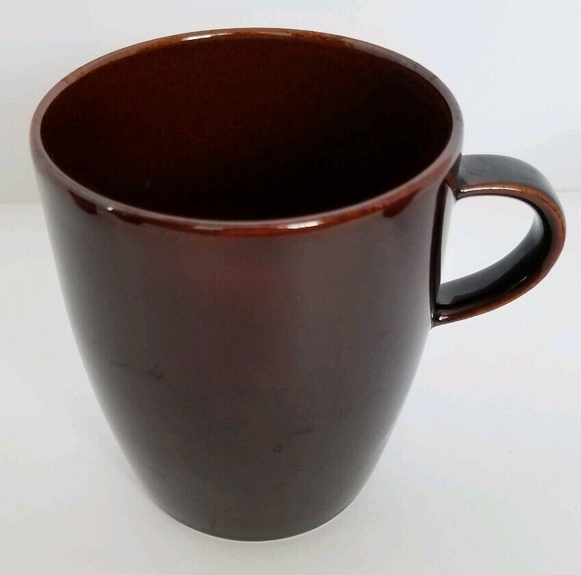 4 Crate & Barrel CBL129 Reddish Brown 12 oz Coffee Mugs EXC Crate and Barrel Does Not Apply - фотография #2