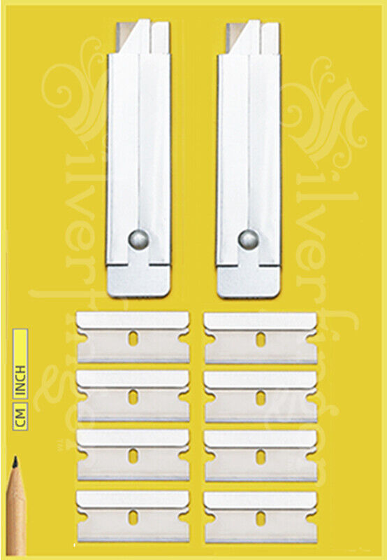 2 BOX CUTTERS + 8 REFILL SINGLE EDGE RAZOR BLADES CARTON UTILITY KNIFE BOXCUTTER Unbranded Does Not Apply - фотография #2