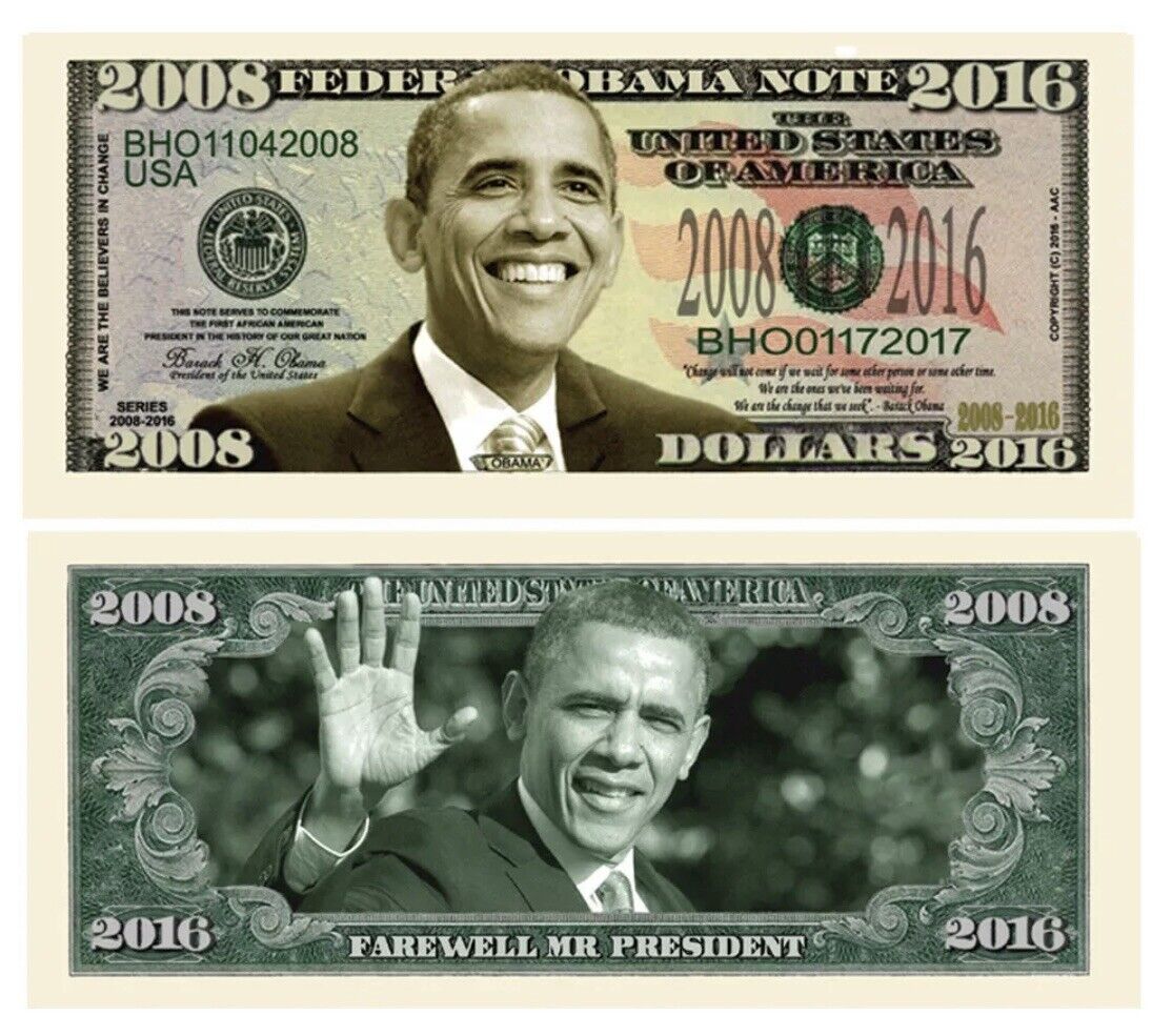 Barack Obama Presidential Collectible 1 Million Dollar Bills Novelty Pack of 10 Без бренда