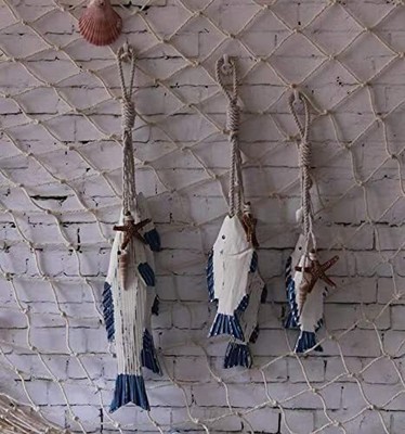 Wood Fish Decor Wall Hanging Ornament, Antique Hand Carved Wooden Fish Sculpt... YOKIOU - фотография #5