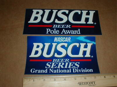 vtg lot 2 Busch pole award shiny blue NASCAR Grand National racing decal sticker Без бренда