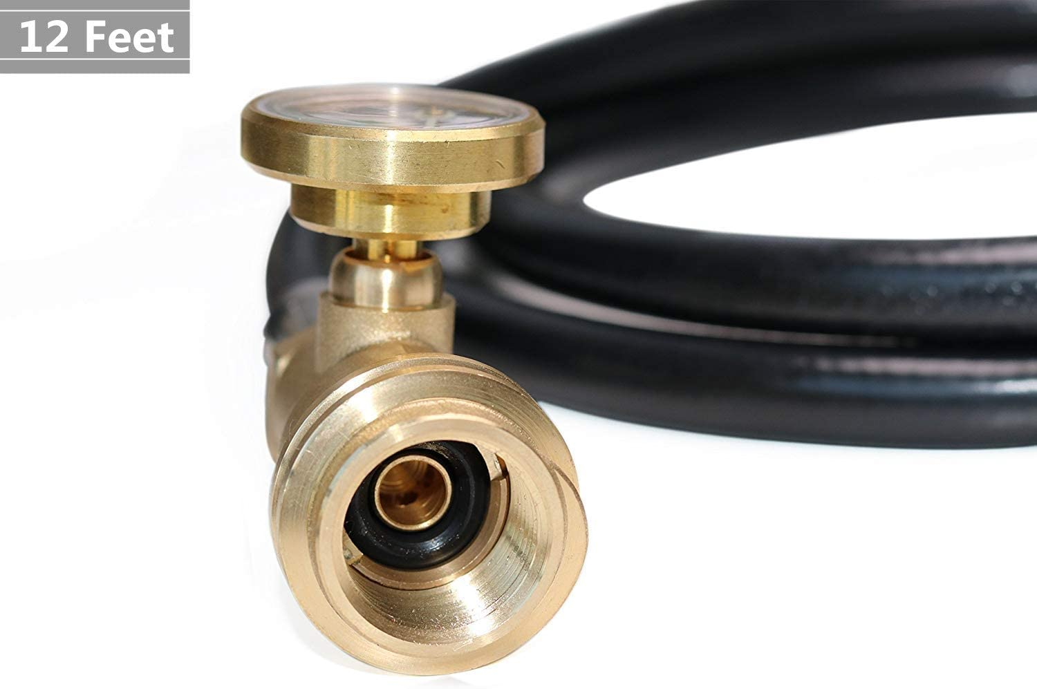 US 12FT Propane Extension Hose w/Gauge for Propane Tank for Most Propane Applian Unbranded - фотография #5