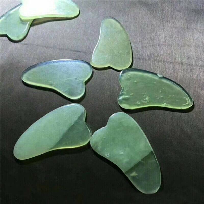 Gua Sha Natural Green Jade Quartz Crystal Stone Crystal Bodys Massage Board Tool Unbranded - фотография #8