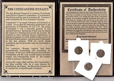 5-‘THE CONSTANTINE DYNASTY’ Ancient 1st Christian Emperors -Large Album with COA Без бренда - фотография #3