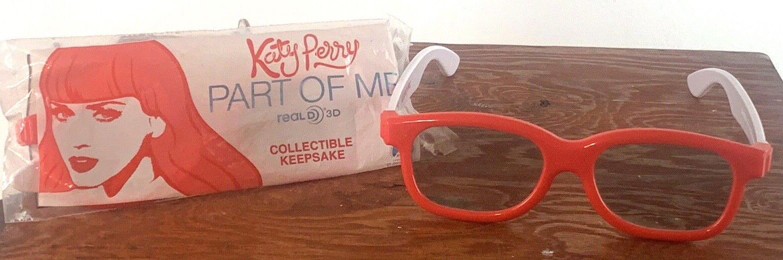 TWO Katy Perry Part of Me Real D 3D Glasses Collectible Keepsake One w/ Package! Без бренда