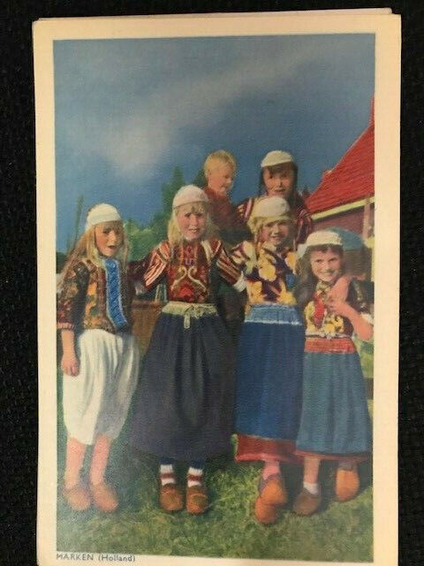 Vintage Holland Postcards (11) – Vokendam Marken Leeland Costumes etc Christmas Без бренда - фотография #2