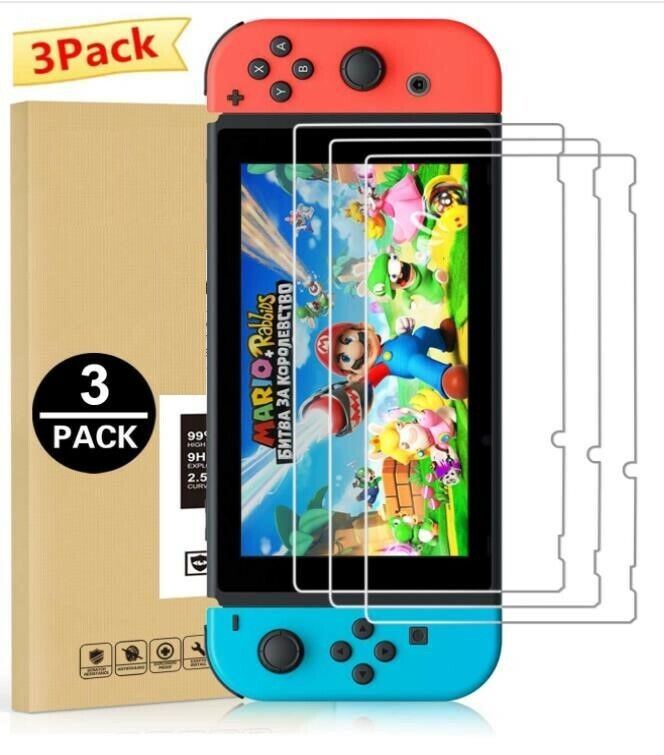 3Pack For Nintendo Switch Premium 9H HD Tempered Glass Screen Protector Guard Unbranded Does Not Apply