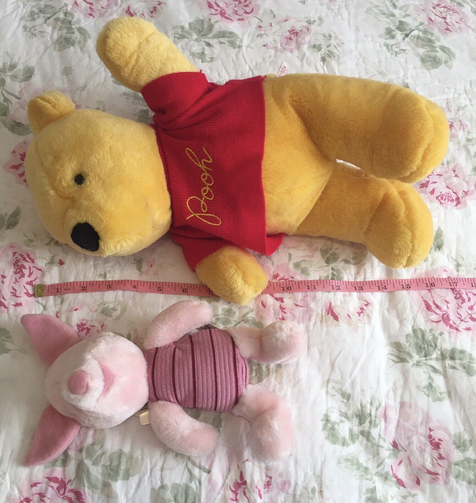 Lot 5 Vintage Winnie the Pooh Piglet Tigger Soft Baby Blankets + Plush Toys! Disney - фотография #7