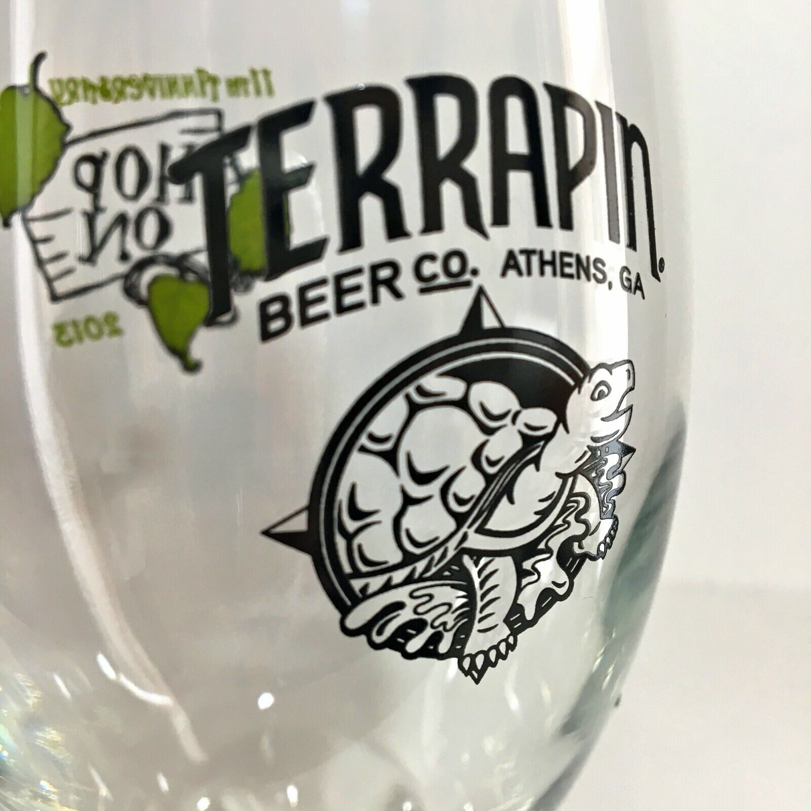 Terrapin Beer Co Athens GA -11th ANNIVERSARY "HOP ON" Glass 7" Tall Mug Set of 3 Terrapin Beer Co - Athens GA - фотография #4