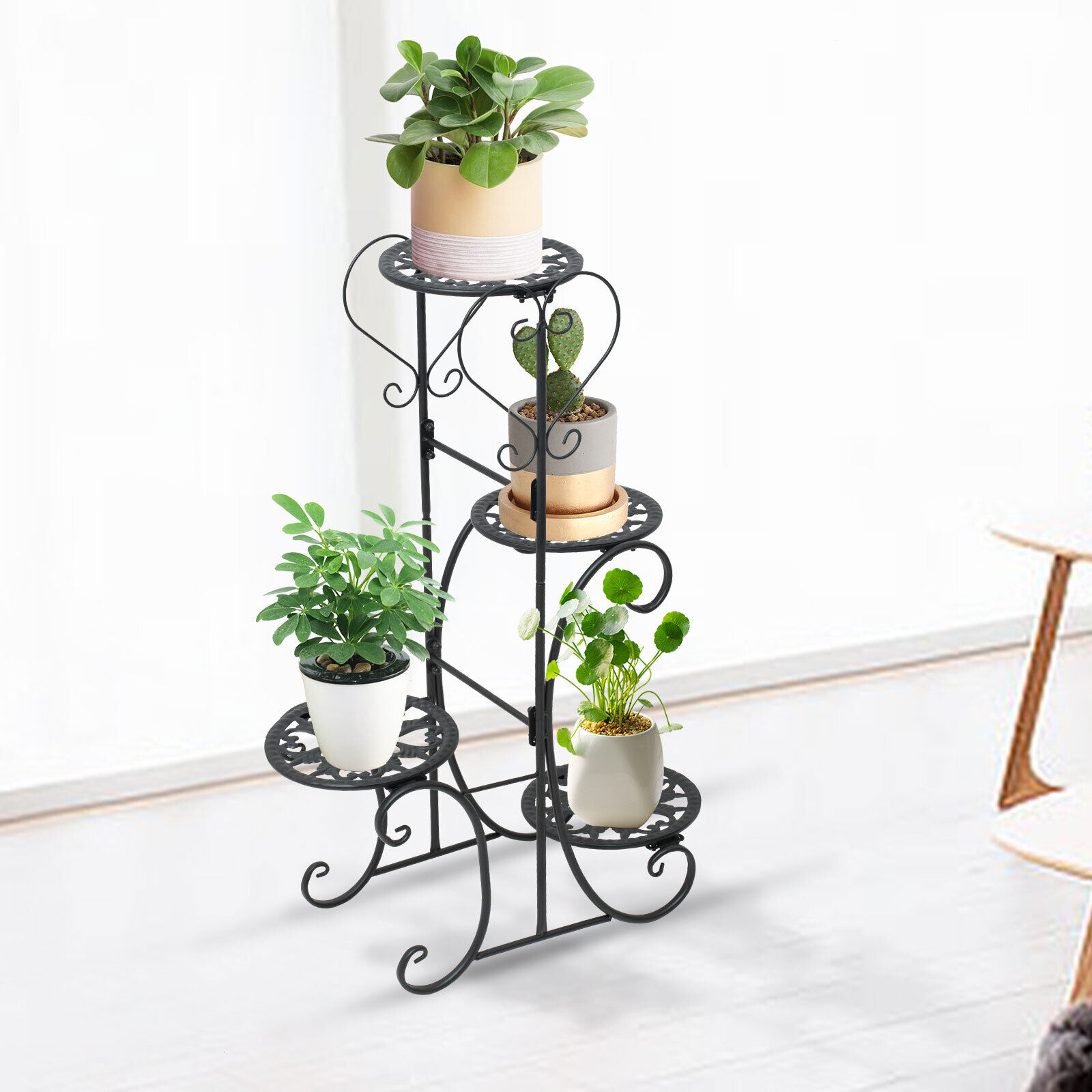 4Tier Metal Flower Pot Stand Plant Display Holder Indoor Balcony Garden Home USA Unbranded Does not apply