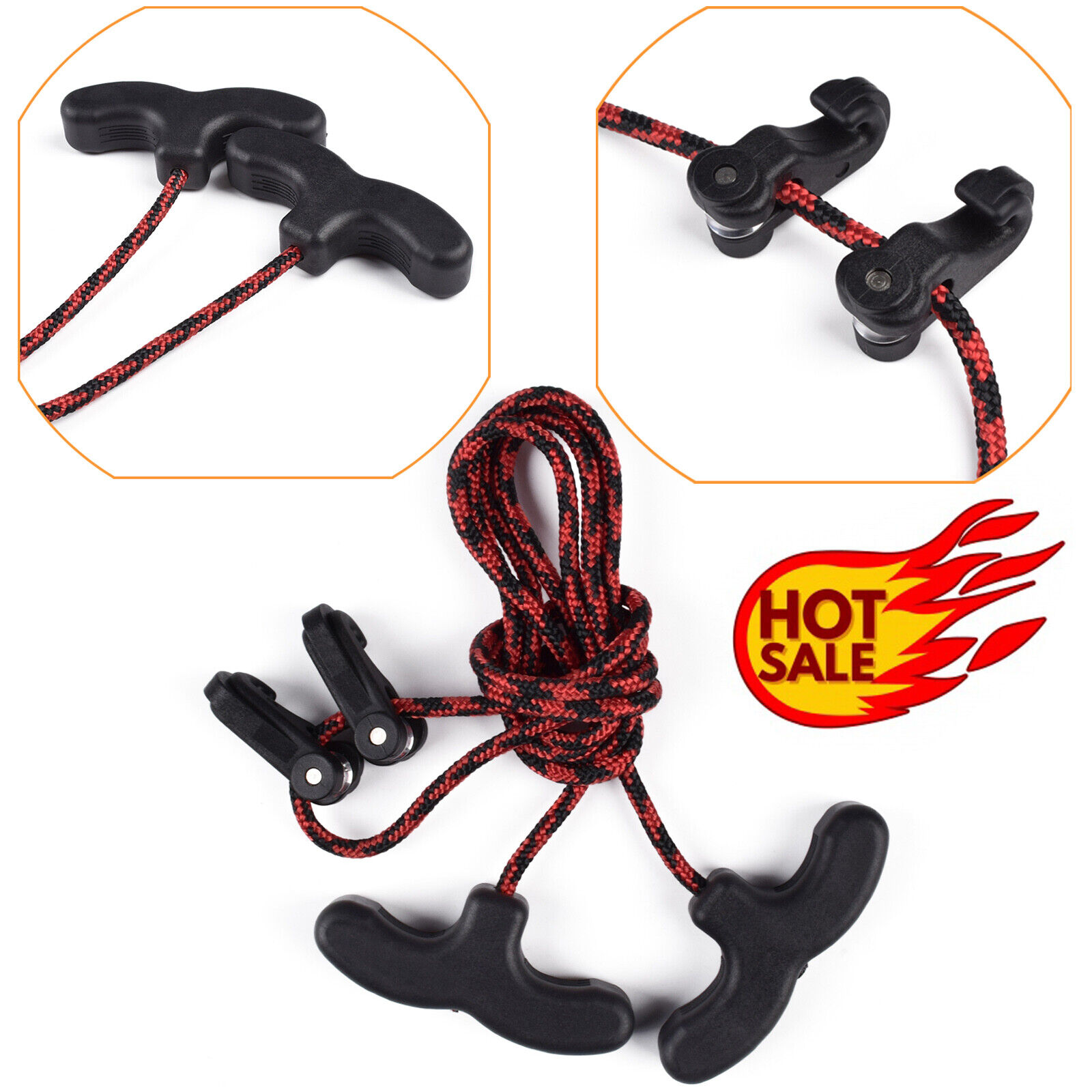 2pcs Cocker Rope Cocking Device Crossbow Target Hunting Archery Outdoor Practise outdoorhunter2020 Does Not Apply