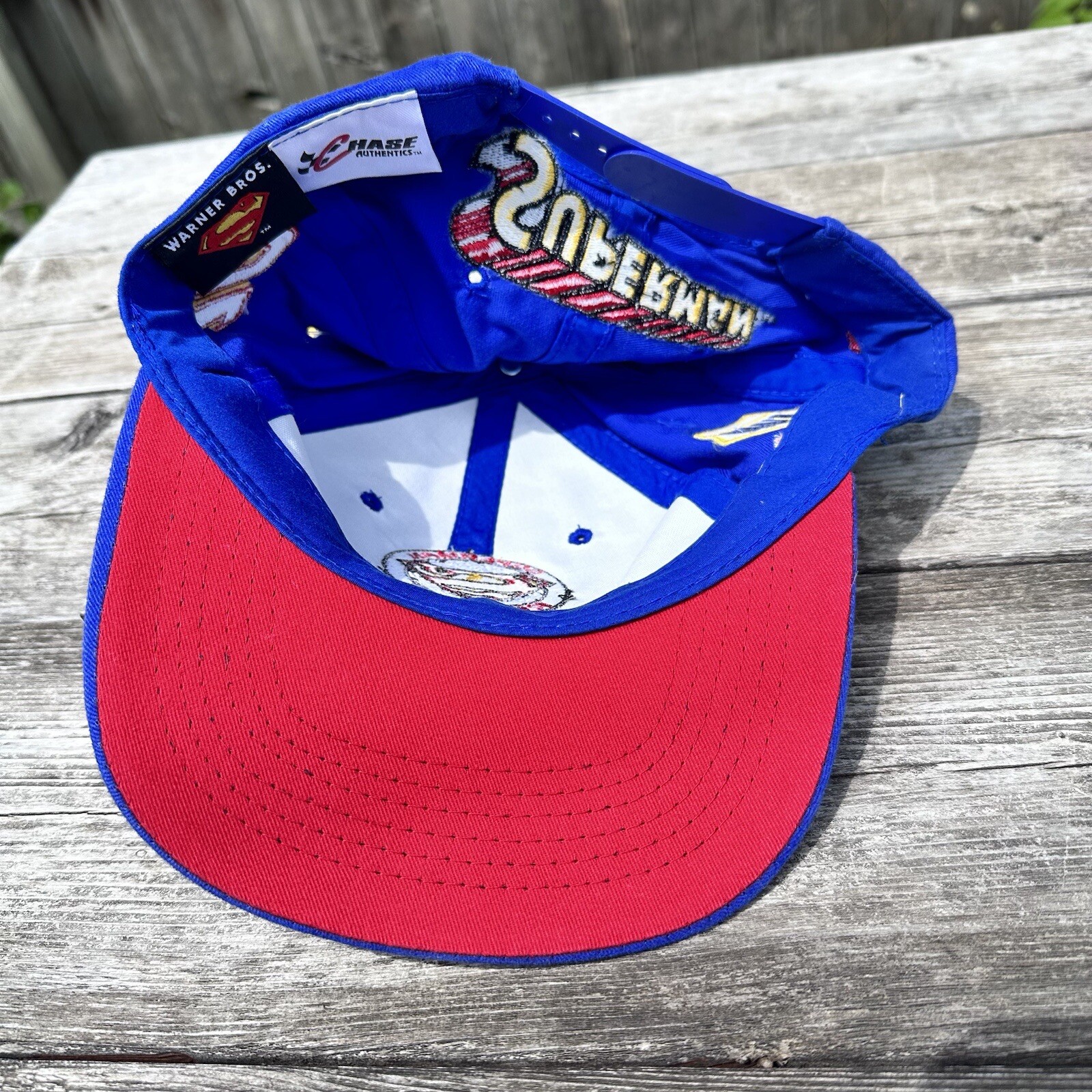 Vintage Nascar Snapback Hat Superman Racing Ron Hornady Warner Brothers Cap Chase Authentics - фотография #10