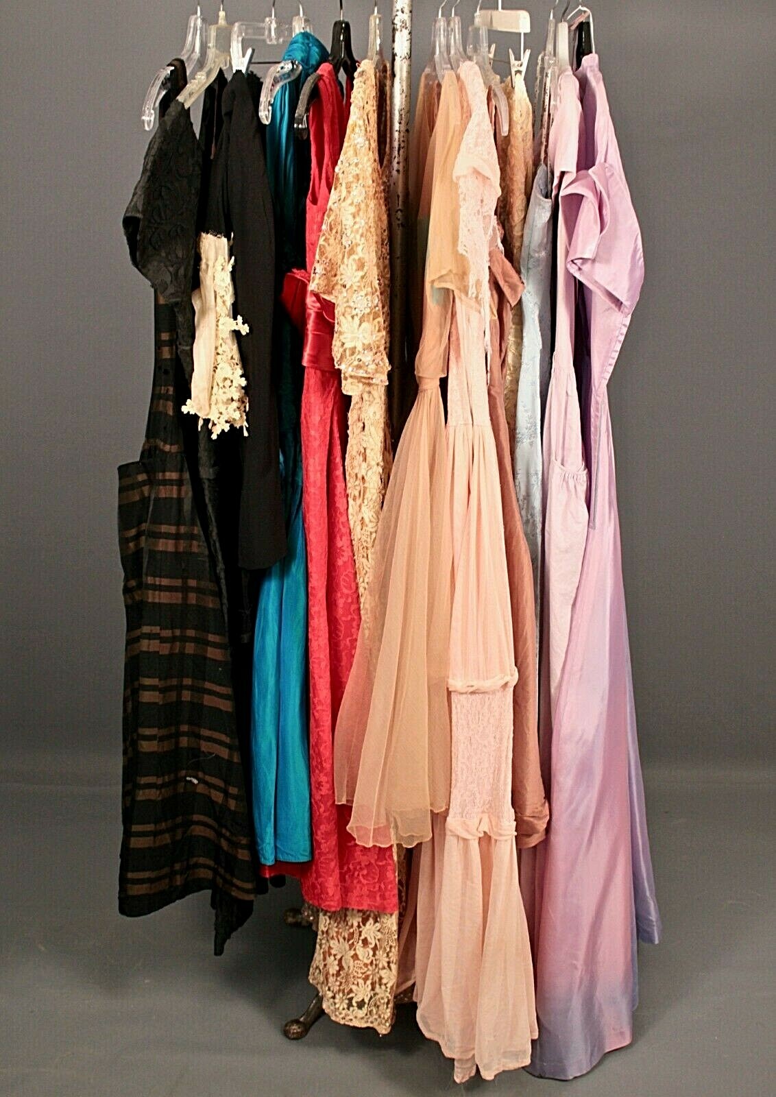 VTG Lot of 13 50s AS IS Formal Gowns Assorted Sizes & Colors 1950s Dresses Assorted