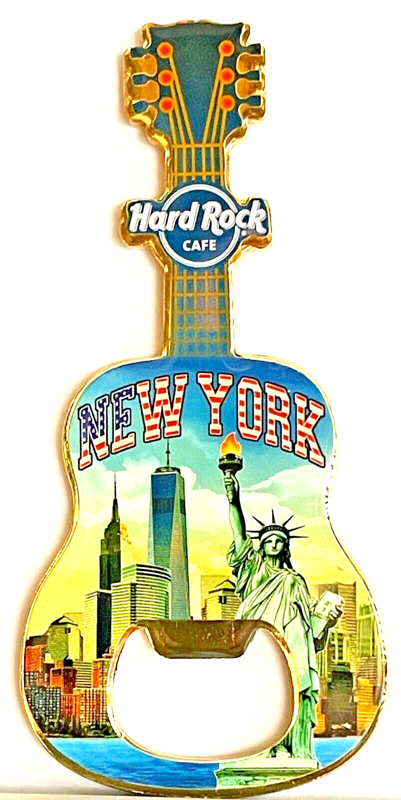 Hard Rock Cafe New York City Tee Guitar Bottle Opener Magnet V20 NEW HRC 672744 Hard Rock Cafe