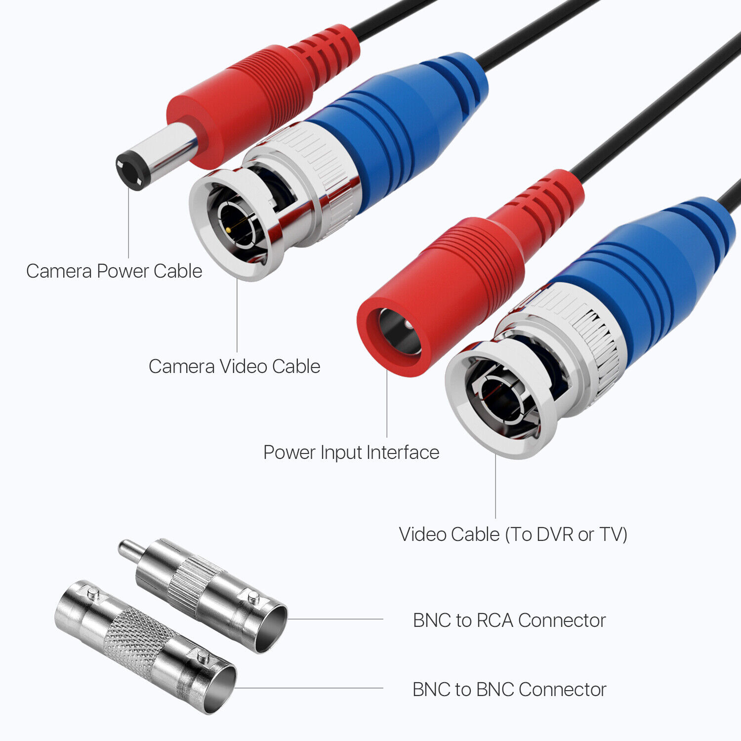 ZOSI 4 x60ft 18M Video BNC Power Cable RCA Cord Wire for Security Camera System ZOSI Does Not Apply - фотография #3