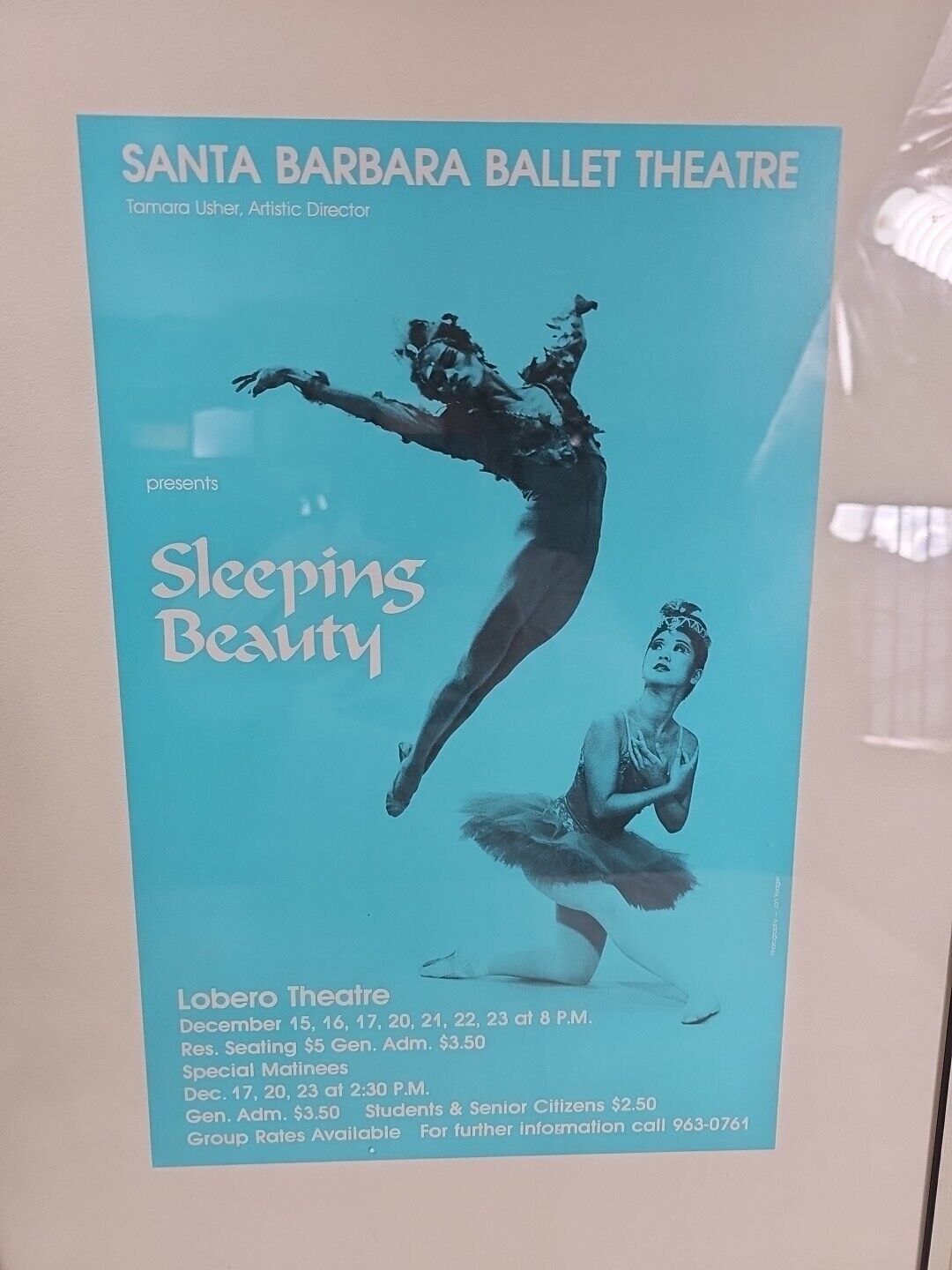 Vintage Poster SANTA BARBARA BALLET THEATRE Tamara Usher, Sleeping Beauty  Без бренда - фотография #2