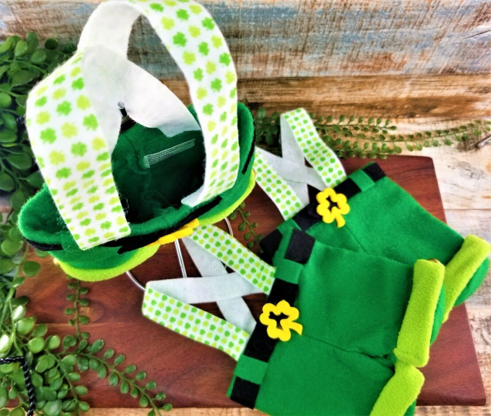 Lot of 3 Leprechaun Pants Candy Stocking Bag St Patricks Irish Shamrock Elf Gold Current USA, Inc Does not apply