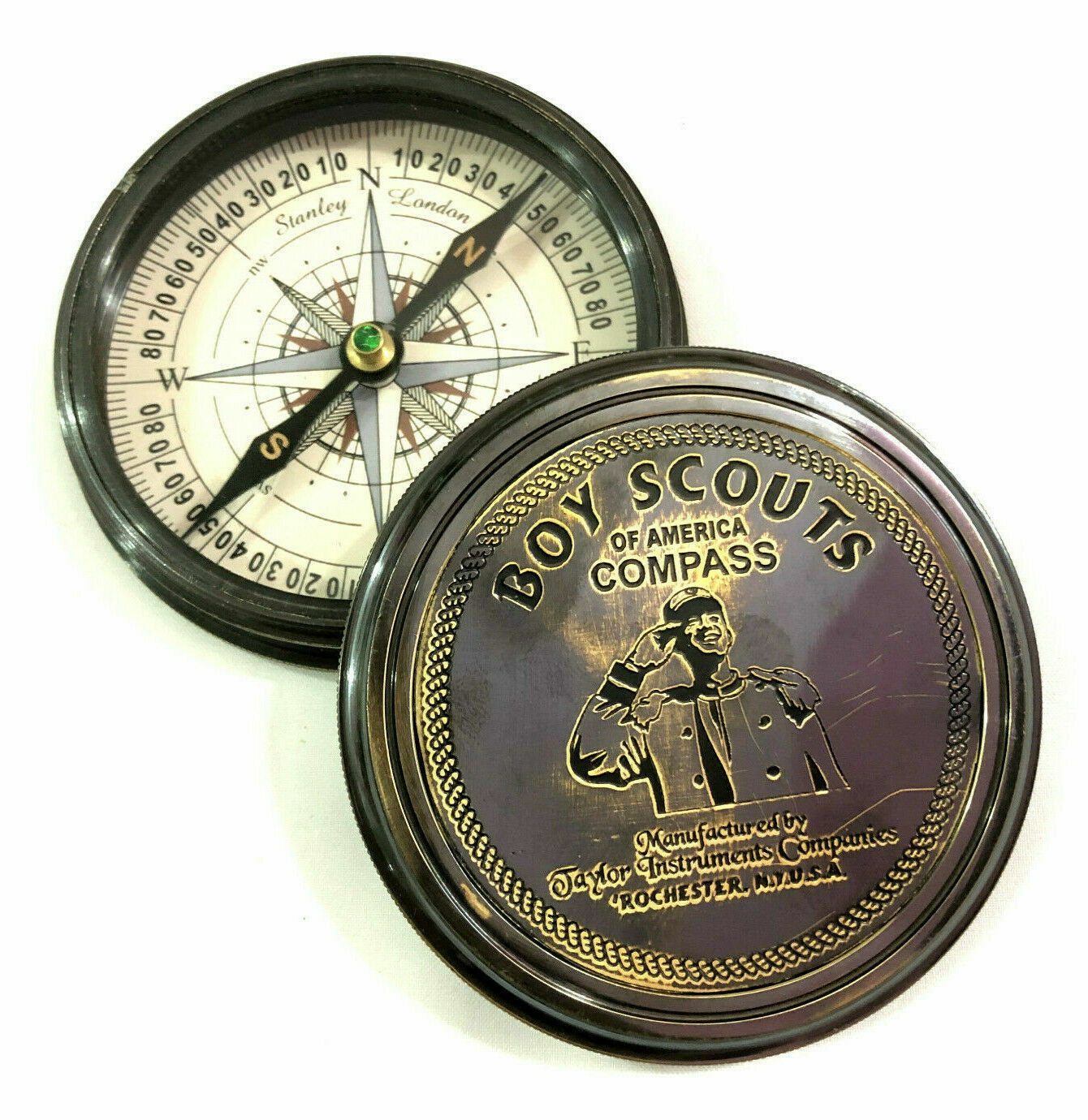 Vintage 3" Compass Boy Scout Antique Maritime Brass Pocket Compass Lot Of 20 Pc Без бренда