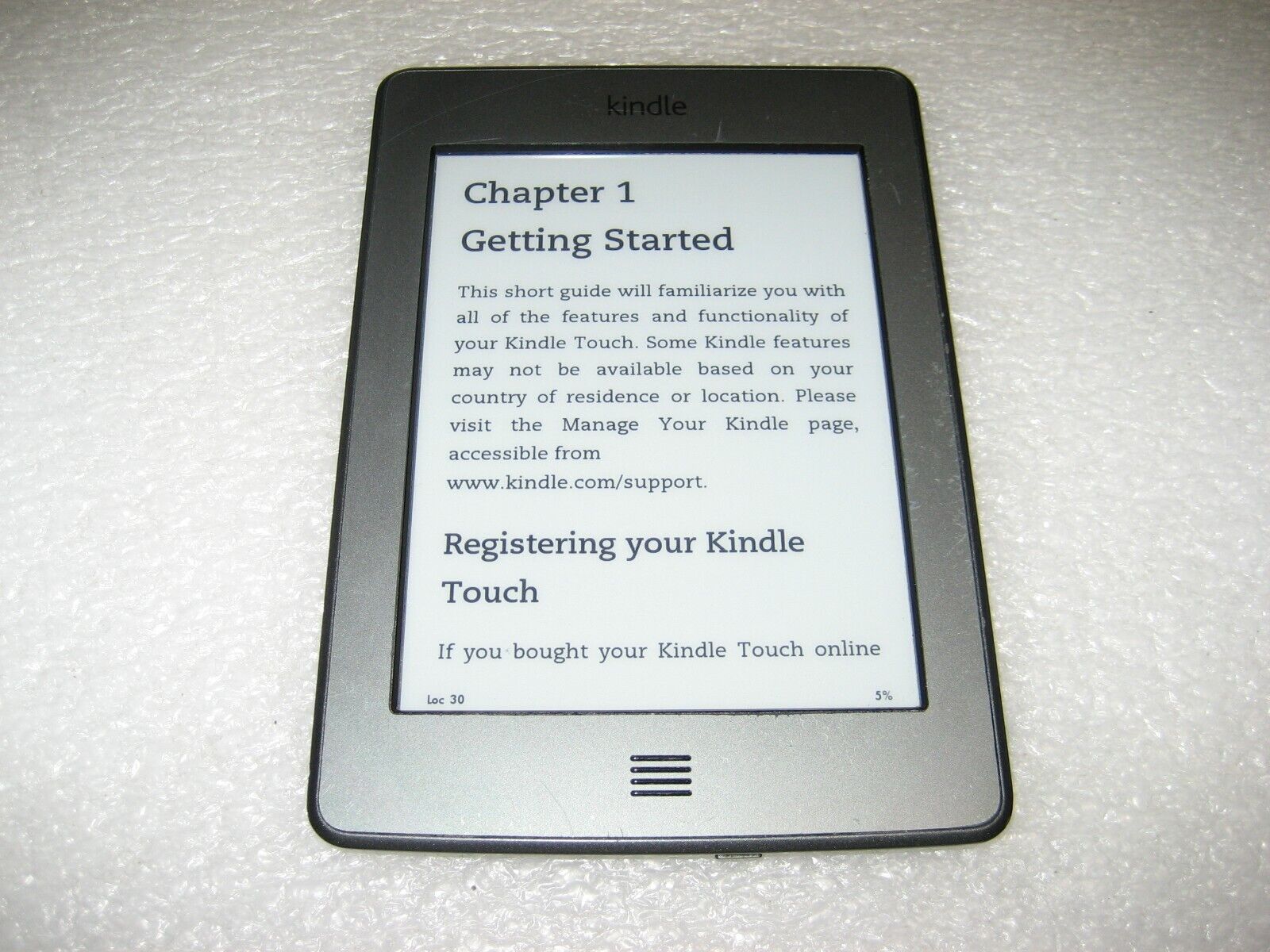 Amazon Kindle Touch 4th Generation, Wi-Fi, 4GB, 6", D01200, Text-to-Speech Amazon Does Not Apply
