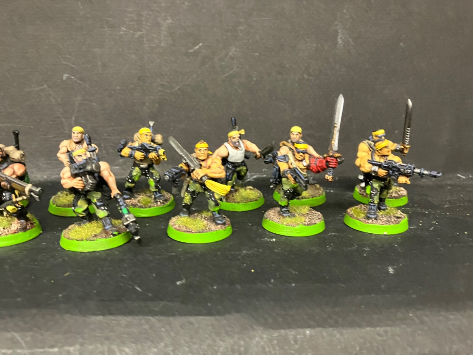 Warhammer 40k CATACHAN JUNGLE FIGHTERS squad Imperial Guard conversions painted Games Workshop - фотография #2