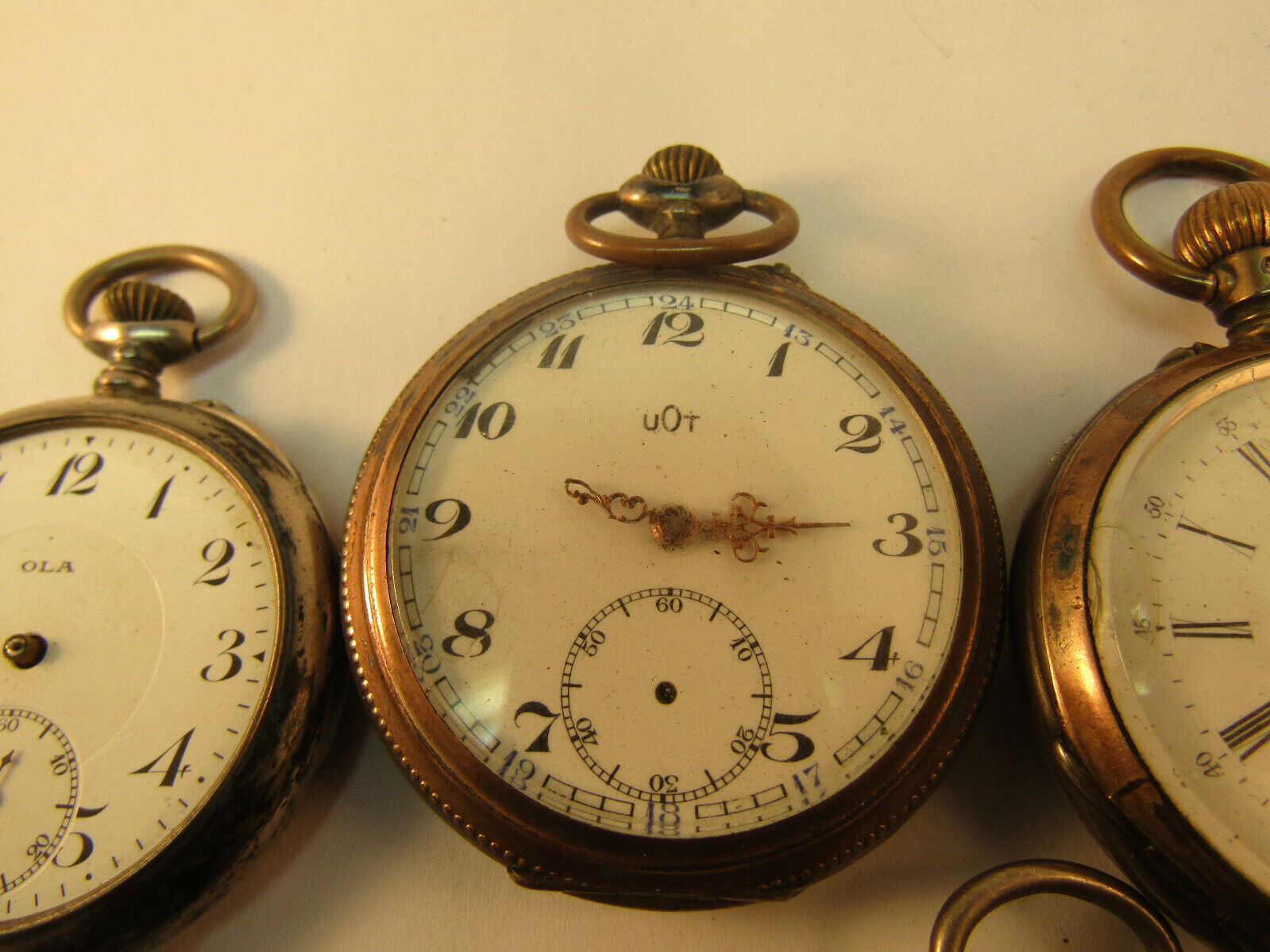 SILVER STEM WIND ANTIQUE POCKET WATCHES FOR RESTORATION OR PARTS SPW-05 E.B. LEVANT - фотография #3