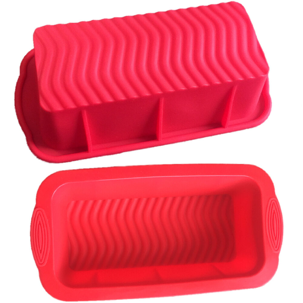Set of 2 Silicone Rectangle Bread Mold and Loaf Pan Nonstick DIY home made Cake Unbranded Does Not Apply - фотография #3