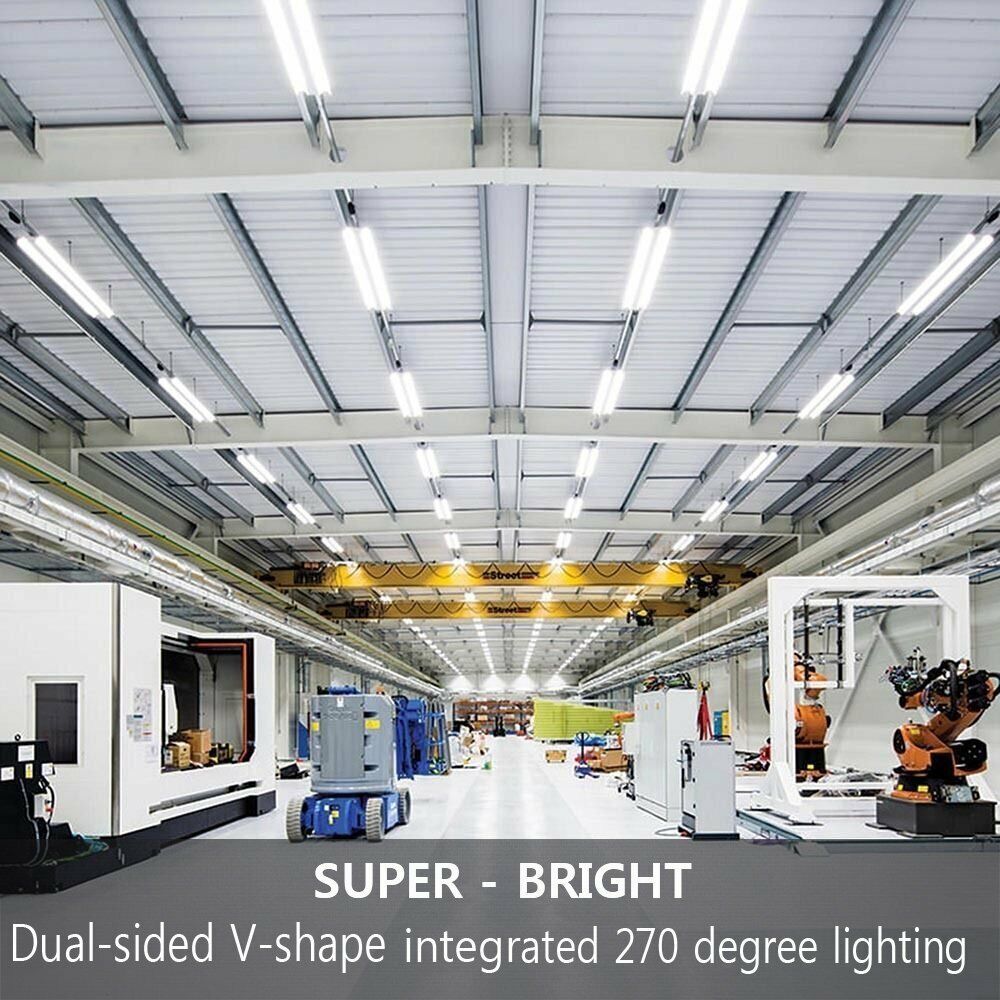 6PACK 8FT LED Shop Light 120W T8 Linkable LED Light Fixture For Garage Warehouse Jomitop Does Not Apply - фотография #10