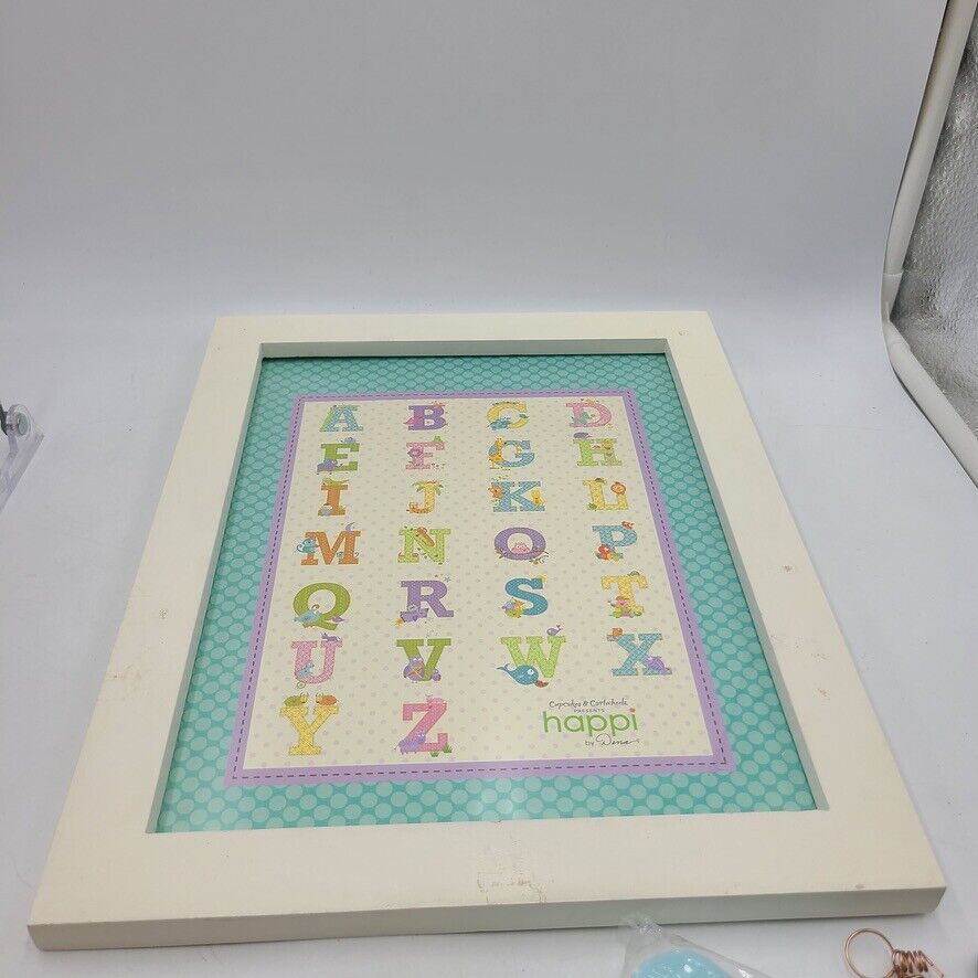 ABC Baby Gift Set Frame Animal Soaps Teddy Bear Ornament Calendar Sign Lot 12 Cupcakes and Cartwheels - фотография #4