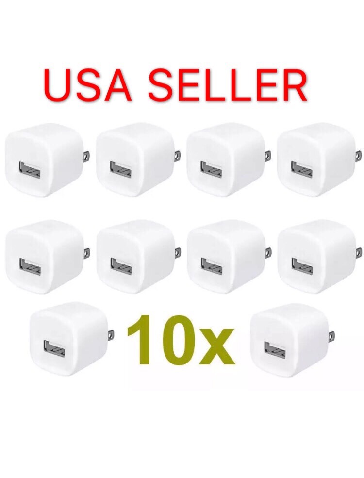 10 x 1A USB Home Wall Charger AC Adapter Plug For Phone Plus Samsung LG Unbranded/Generic Does Not Apply