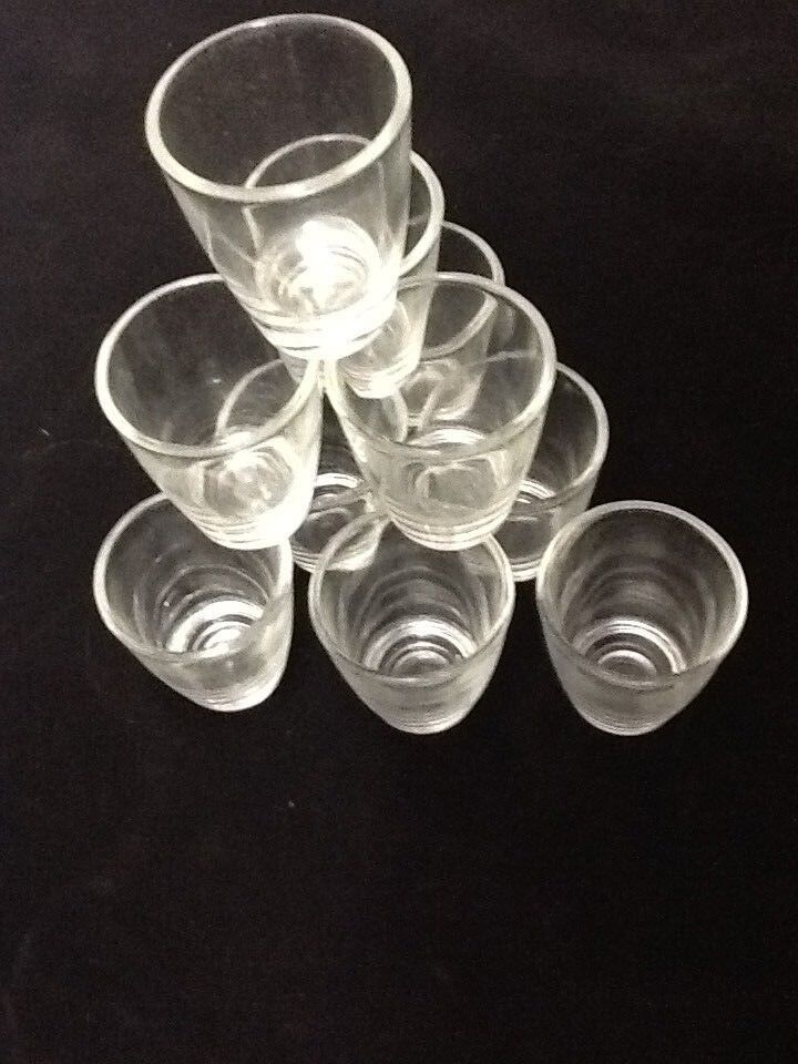 24 Shot Glasses Glass 1 oz Barware Shots Whiskey Tequila Firewater 2 Dozen  Lot Unbranded - фотография #2