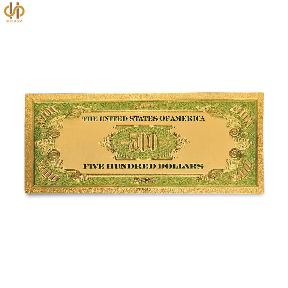 100PCS/lot 1918 US $500 Dollar Gold Banknote Colored Novelty Money Gifts Без бренда - фотография #7