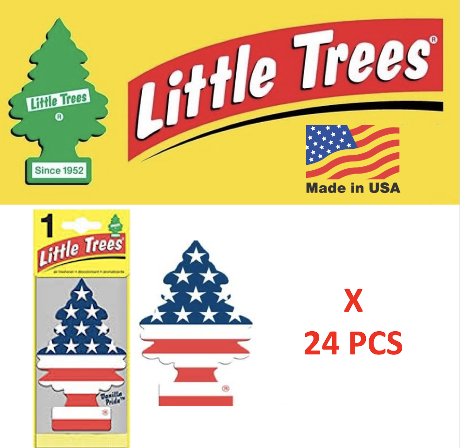 Vanilla Pride Little Tree Air Freshener 10945 MADE IN USA Pack of 24 Little Trees U1P-10945