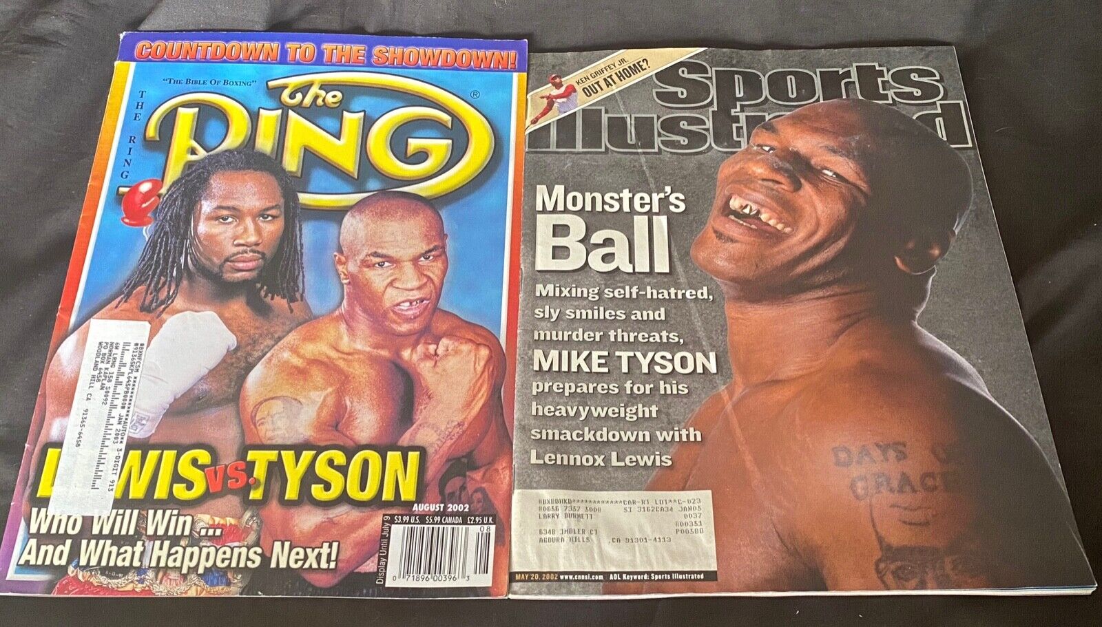 MIKE TYSON vs LENNOX LEWIS 2002 PRE FIGHT MAGS "THE RING" + "SPORTS ILLUSTRATED" The Ring/ Sports Illustrated