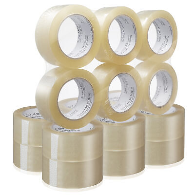 18 Rolls Carton Sealing Clear Packing Tape Box Shipping - 2 mil 2" x 110 Yards Sure-Max Does Not Apply - фотография #2